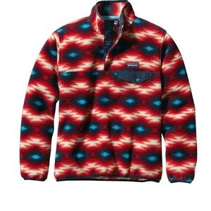 Red white and blue Patagonia synchilla fleece